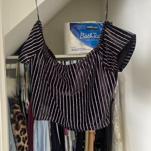 Medium velvet sparkle party crop top forever 21